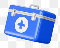 PNG 3D first aid box, element illustration, transparent background