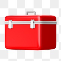 PNG 3D blood transport cooler, element illustration, transparent background