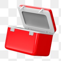 PNG 3D blood transport cooler, element illustration, transparent background