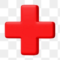 PNG 3D medical cross, element illustration, transparent background