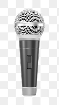 PNG 3D microphone, element illustration, transparent background