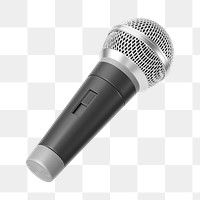 PNG 3D microphone, element illustration, transparent background