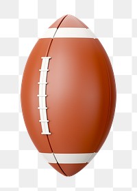 PNG 3D rugby ball, element illustration, transparent background