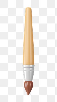 PNG 3D paint brush, element illustration, transparent background