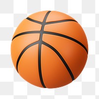 PNG 3D basketball, element illustration, transparent background