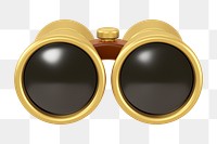 PNG 3D binoculars, element illustration, transparent background