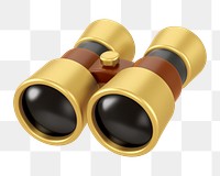 PNG 3D binoculars, element illustration, transparent background