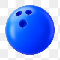 PNG 3D bowling ball, element illustration, transparent background