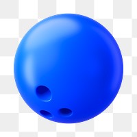 PNG 3D bowling ball, element illustration, transparent background