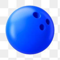 PNG 3D bowling ball, element illustration, transparent background