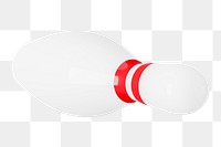 PNG 3D bowling pin, element illustration, transparent background