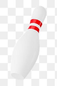 PNG 3D bowling pin, element illustration, transparent background