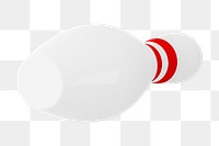 PNG 3D bowling pin, element illustration, transparent background