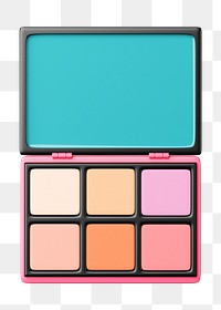 PNG 3D blush palette, element illustration, transparent background