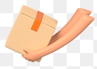 PNG 3D parcel delivery, element illustration, transparent background