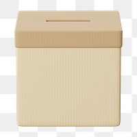 PNG 3D Election voting box, element illustration, transparent background