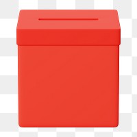 PNG 3D Election voting box, element illustration, transparent background