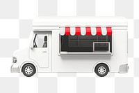 PNG 3D food truck, element illustration, transparent background