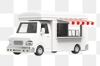 PNG 3D food truck, element illustration, transparent background