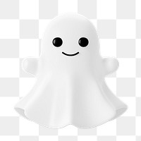 PNG 3D halloween ghost, element illustration, transparent background