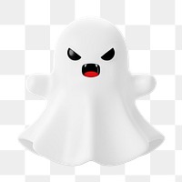 PNG 3D halloween ghost, element illustration, transparent background