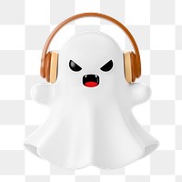 PNG 3D halloween ghost, element illustration, transparent background