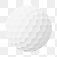 PNG 3D golf ball, element illustration, transparent background