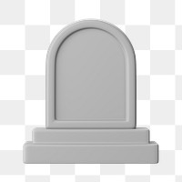 PNG 3D tombstone, element illustration, transparent background