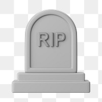 PNG 3D tombstone, element illustration, transparent background