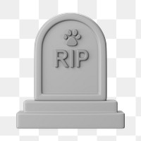 PNG 3D tombstone, element illustration, transparent background