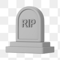 PNG 3D tombstone, element illustration, transparent background