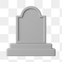 PNG 3D tombstone, element illustration, transparent background