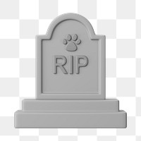 PNG 3D tombstone, element illustration, transparent background