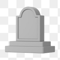 PNG 3D tombstone, element illustration, transparent background