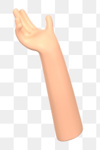 PNG 3D hand gesture, element illustration, transparent background