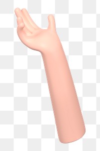 PNG 3D hand gesture, element illustration, transparent background