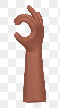 PNG 3D hand gesture, element illustration, transparent background