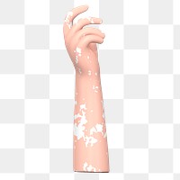 PNG 3D hand gesture, element illustration, transparent background