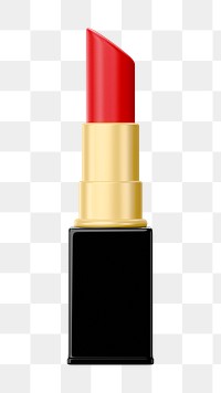 PNG 3D red lipstick, element illustration, transparent background