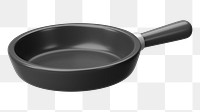 PNG 3D frying pan, element illustration, transparent background