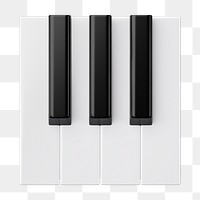 PNG 3D piano keys, element illustration, transparent background