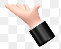 PNG 3D hand gesture, element illustration, transparent background