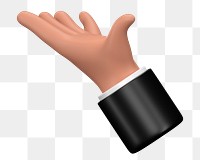 PNG 3D hand gesture, element illustration, transparent background