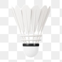 PNG 3D badminton shuttlecock, element illustration, transparent background