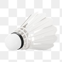 PNG 3D badminton shuttlecock, element illustration, transparent background