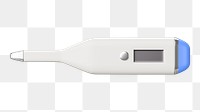 PNG 3D fever measure thermometer, element illustration, transparent background