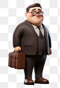 PNG Briefcase cartoon adult suit. AI generated Image by rawpixel.
