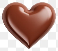 PNG Heart chocolate shape white background. AI generated Image by rawpixel.