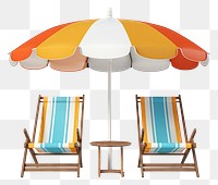 PNG Umbrella chair furniture beach. AI generated Image by rawpixel.