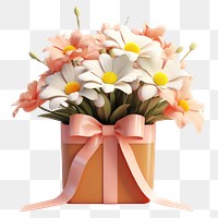 PNG Flower plant daisy wrapping paper. 